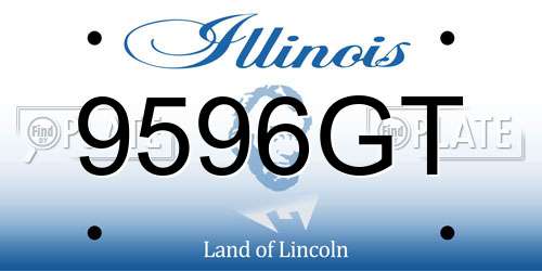 9596GT Illinois License Plate