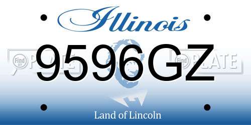 9596GZ Illinois License Plate