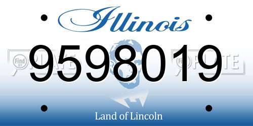 9598019 Illinois License Plate