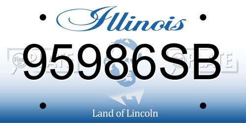 95986SB Illinois License Plate