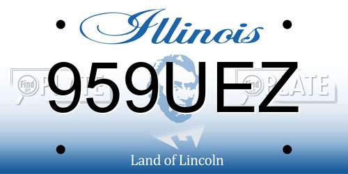 959UEZ Illinois License Plate