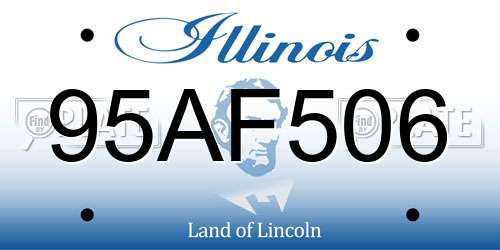 95AF506 Illinois License Plate