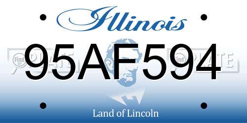 95AF594 Illinois License Plate