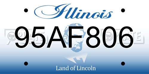 95AF806 Illinois License Plate