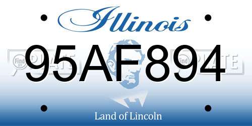 95AF894 Illinois License Plate