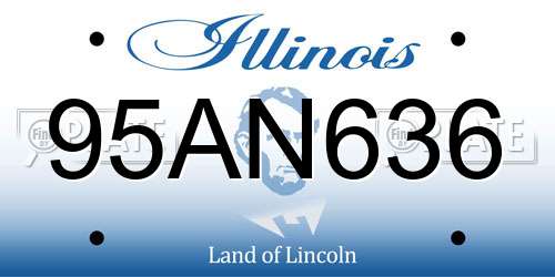 95AN636 Illinois License Plate