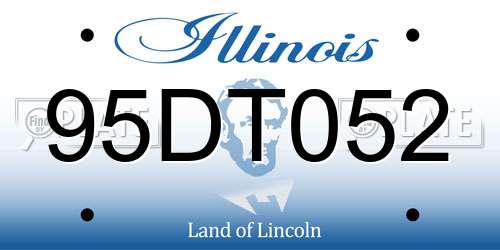 95DT052 Illinois License Plate