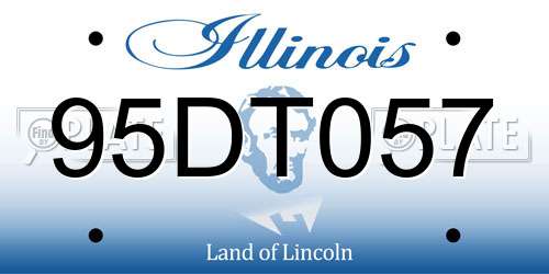 95DT057 Illinois License Plate
