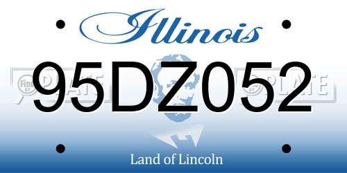 95DZ052 Illinois License Plate
