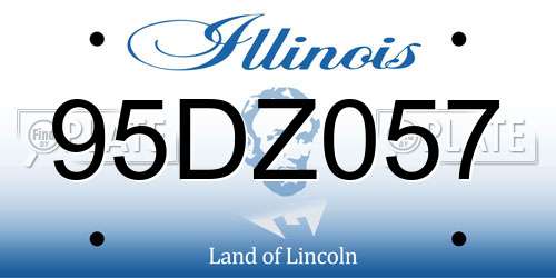 95DZ057 Illinois License Plate