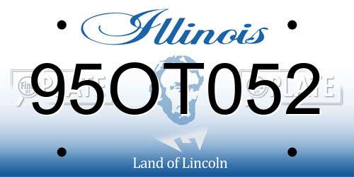 95OT052 Illinois License Plate