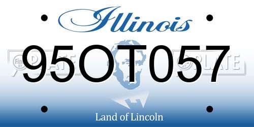 95OT057 Illinois License Plate