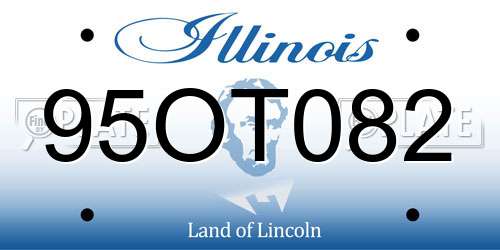 95OT082 Illinois License Plate