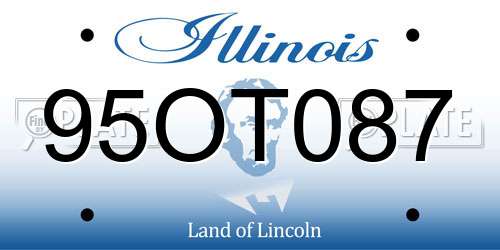 95OT087 Illinois License Plate
