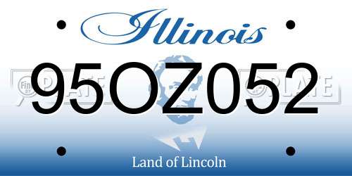 95OZ052 Illinois License Plate