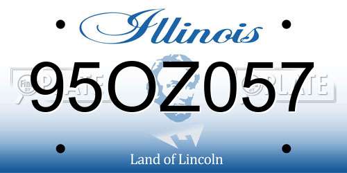 95OZ057 Illinois License Plate