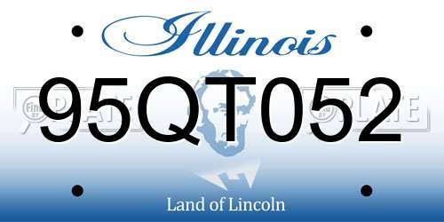 95QT052 Illinois License Plate