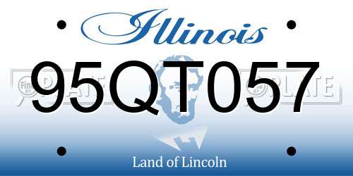 95QT057 Illinois License Plate