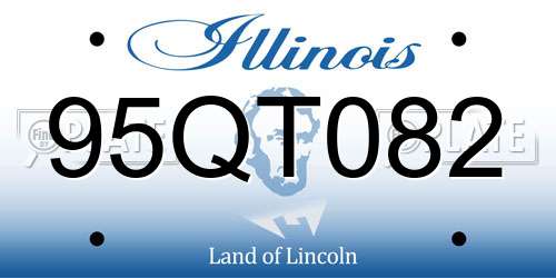 95QT082 Illinois License Plate