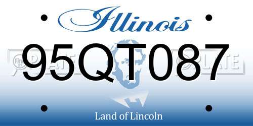 95QT087 Illinois License Plate