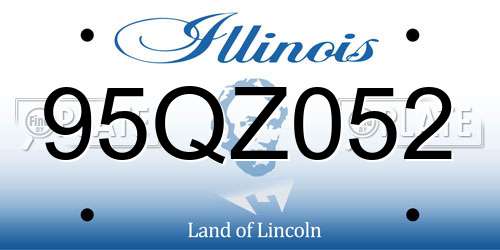 95QZ052 Illinois License Plate