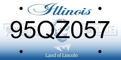 95QZ057 Illinois License Plate