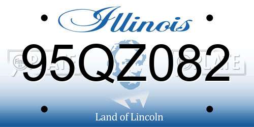 95QZ082 Illinois License Plate
