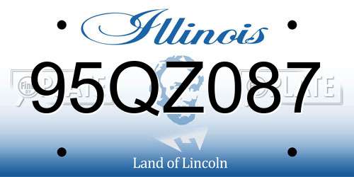 95QZ087 Illinois License Plate