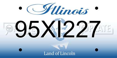 95XI227 Illinois License Plate