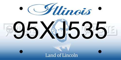 95XJ535 Illinois License Plate