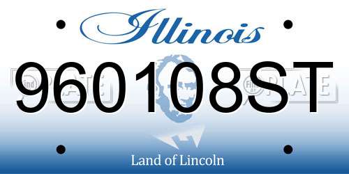 960108ST Illinois License Plate