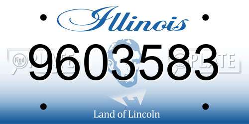 9603583 Illinois License Plate