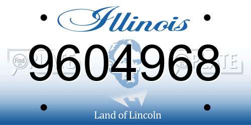 9604968 Illinois License Plate