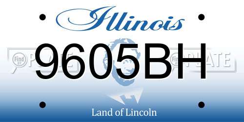 9605BH Illinois License Plate