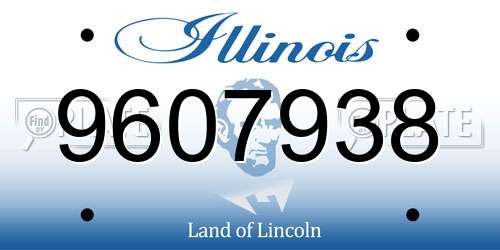 9607938 Illinois License Plate