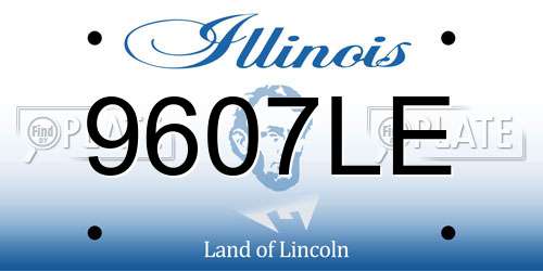 9607LE Illinois License Plate