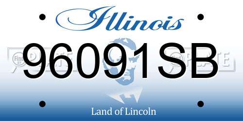 96091SB Illinois License Plate