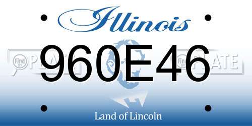 960E46 Illinois License Plate