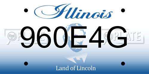 960E4G Illinois License Plate