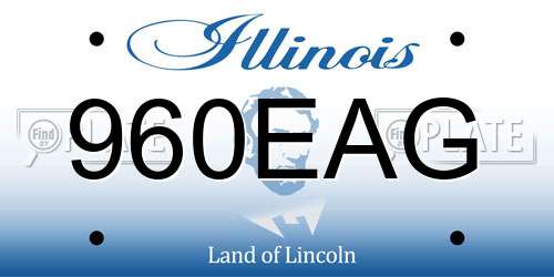 960EAG Illinois License Plate