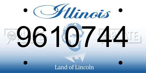 9610744 Illinois License Plate