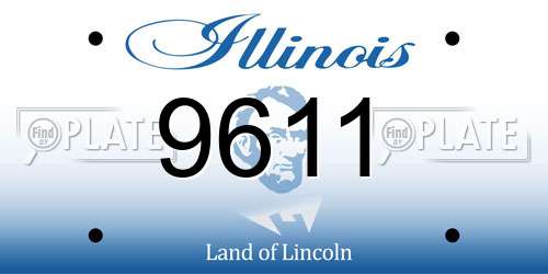 9611 Illinois License Plate