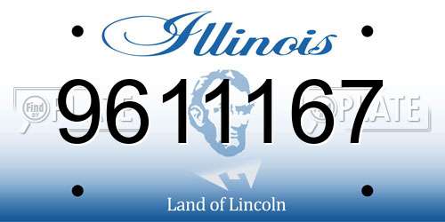9611167 Illinois License Plate
