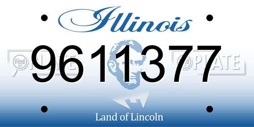 9611377 Illinois License Plate