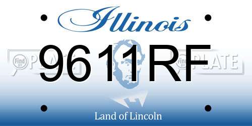 9611RF Illinois License Plate