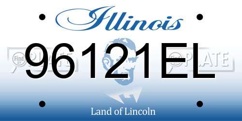 96121EL Illinois License Plate