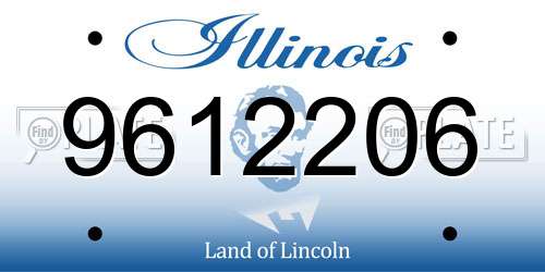 9612206 Illinois License Plate