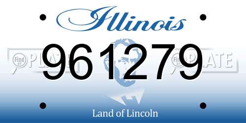 961279 Illinois License Plate