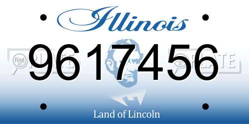 9617456 Illinois License Plate