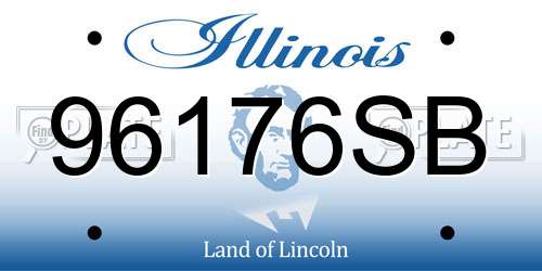 96176SB Illinois License Plate